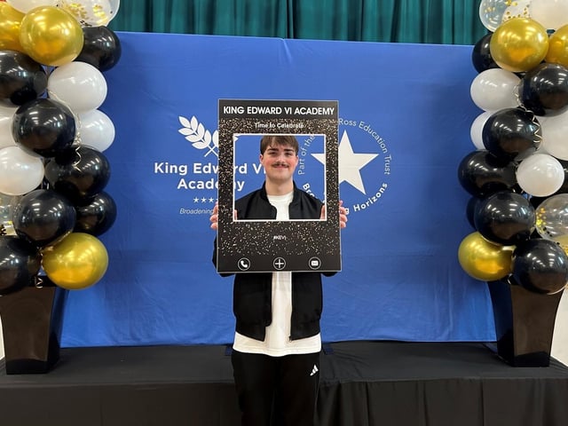 Kaison collects his results.