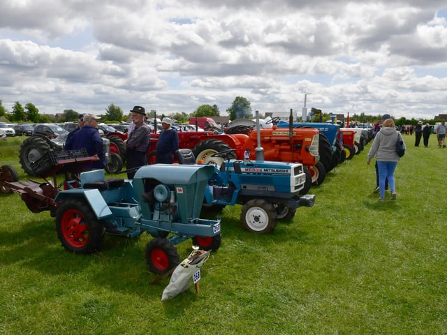 Vintage tractors at Woodhall Spa Country Show.