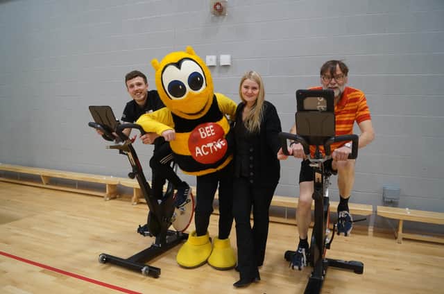 From left: Aron Coy, Bee Active, Chloe Altham Moss and Coun Stephen Bunney