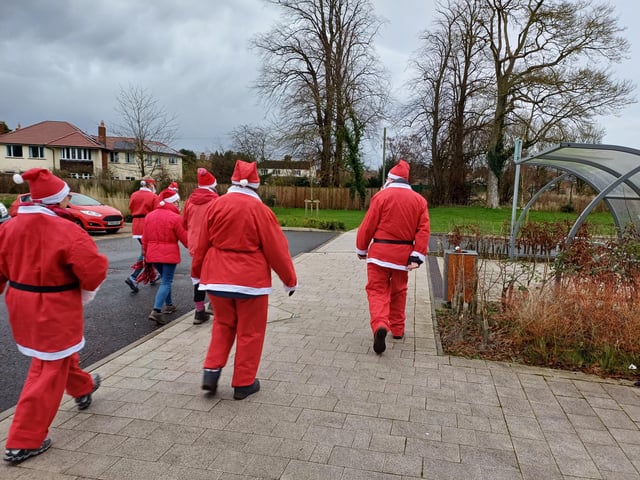 Santas head off on the fun run event