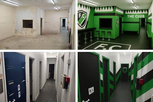 Images showing how the facilities at Garfit's Lane will be transformed under new leaseholders Boston Colts FC.