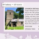 Cadney's entry in the Churches festival brochure