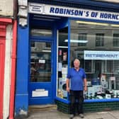 Andy Robinson outside Robinson's store in Horncastle.
