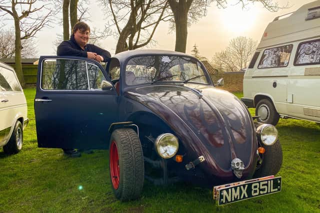 Jake Sinclair from Mablethorpe with his 1972 VW Beetle Hotrod