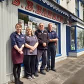 The S.B Barker team, from left: Alice Kirk, Caroline Kirk, Cyril Kirk, and long-standing employee David 'Arthur' Watts.