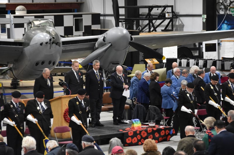 Lincolnshire Royal British Legion chairman John Johnson (left) and National Parade Marshall John Thornhill (second left) launch the Poppy Appeal.