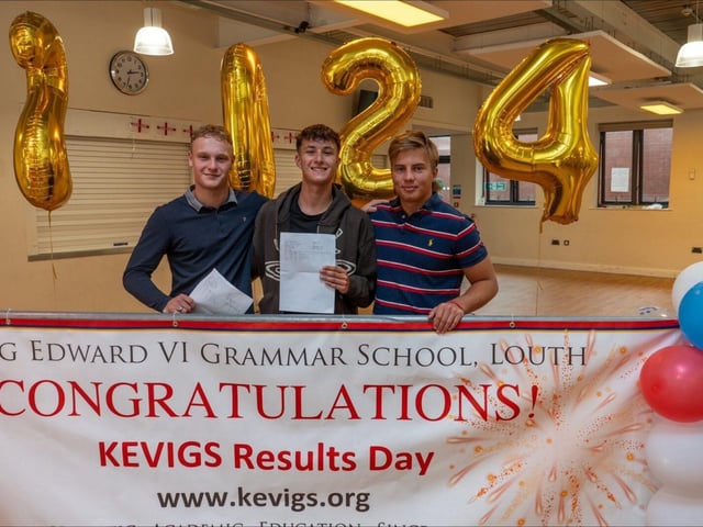 Students celebrating their A-level results