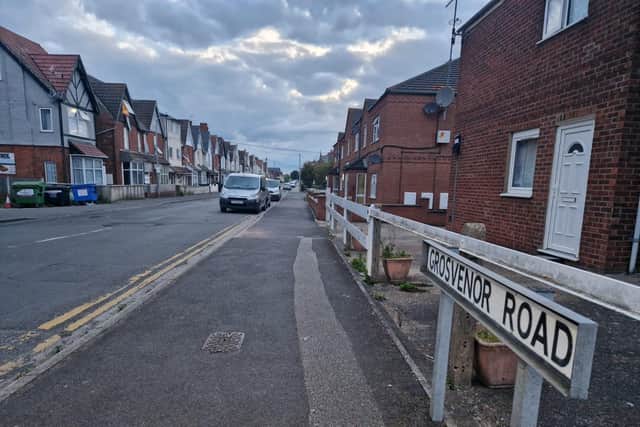 Police officers were called to Grosvenor Road in Skegness after reports of an alleged firearm incident.