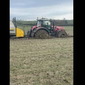Stuck in the mud ... Challenging farming conditions in Lincolnshire, as shared online by Lincoln's Lee Mason.