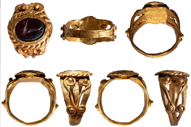 A Roman gold finger ring found near Bassingham. Photo: British Museum Portable Antiquities Scheme