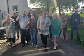 Alderson House's residents and staff taking part in the A Mile A Day In May.