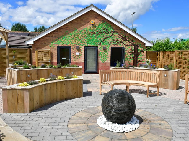 The new outdoor area at Novak House.