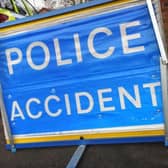 A casualty was airlifted to hospital after a collision involving a van and a motorcycle at Sutton on Sea on Sunday.