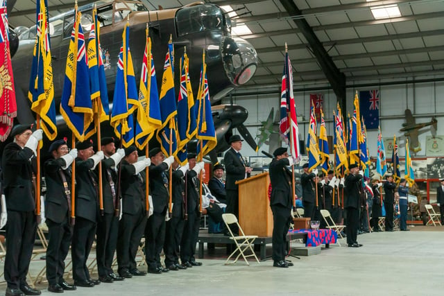 Lincolnshire Royal British Legion Chairman John Johnson addresses the service.