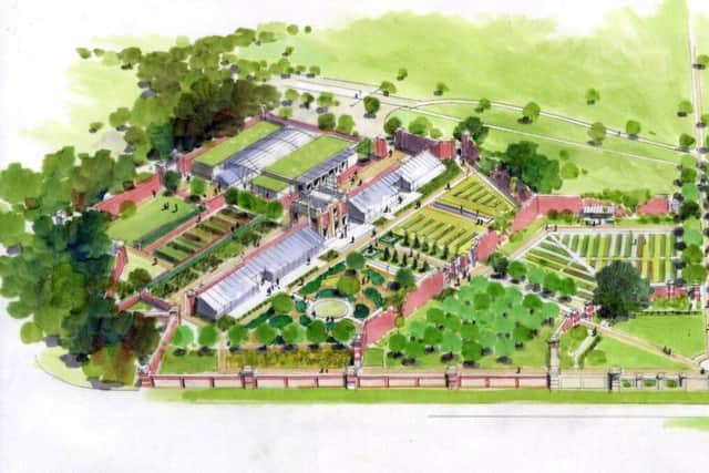 Concept art showing how the completed Walled Garden may appear