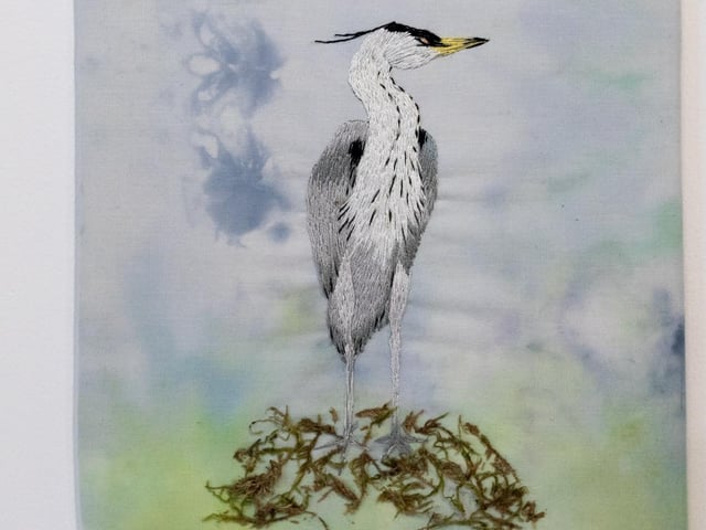 A piece by Barbara Dobson of Sleaford Embroiderers for Through The Window. Photo: Faye Parker