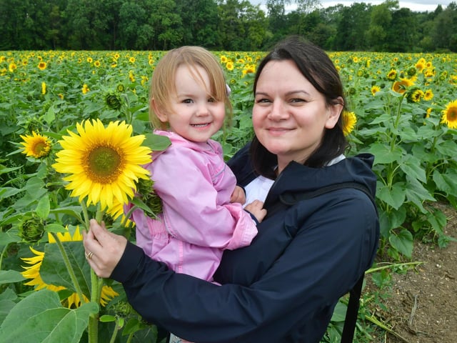 Lucy Dawson and Lyra Boddy, two, of Harmston. Photo: David Dawson