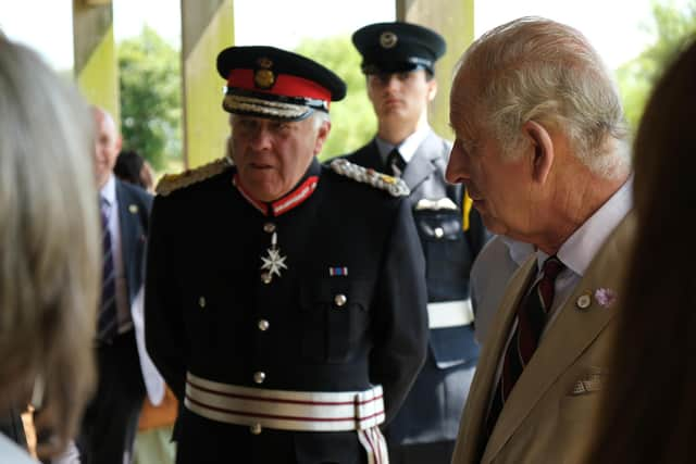 The King during his visit to the coast.