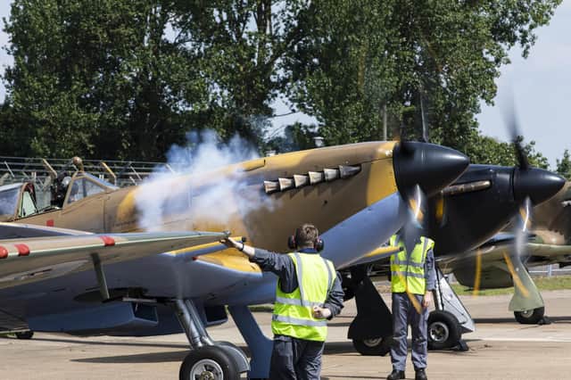 Preparations for the flypast.  UK MOD Crown Copyright 2022