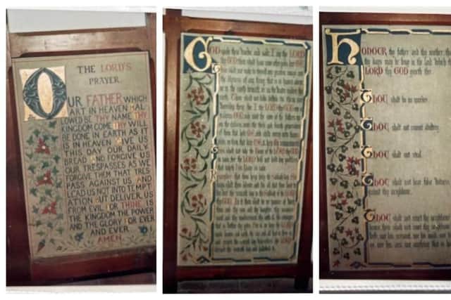 Religious paintings stolen from St Andrew’s Church, Little Steeping, in February.