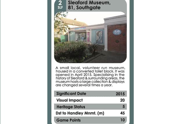 The Top Trumps card for Sleaford Museum.