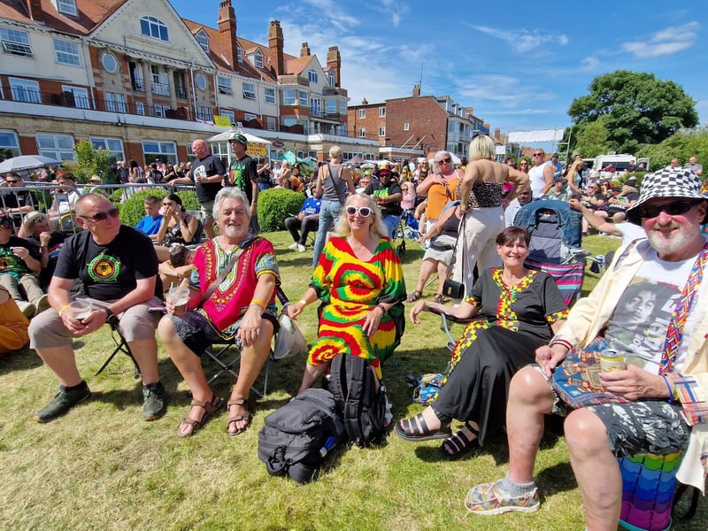 Many spectators wore colourful outfits for the event.