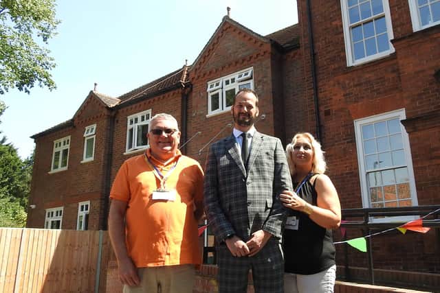L-R - Greg Bacon - Acis chief executive, Market Rasen cuoncillor Nick Coxon and Kizzy Helgesen - Evolution and Impact Manager.