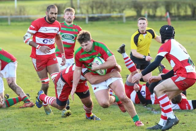 Action from Market Rasen & Louth's win over Nuneaton. Photo submitted.
