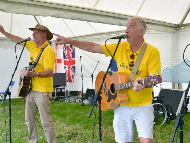 The Ruffs performing in the concert marquee
