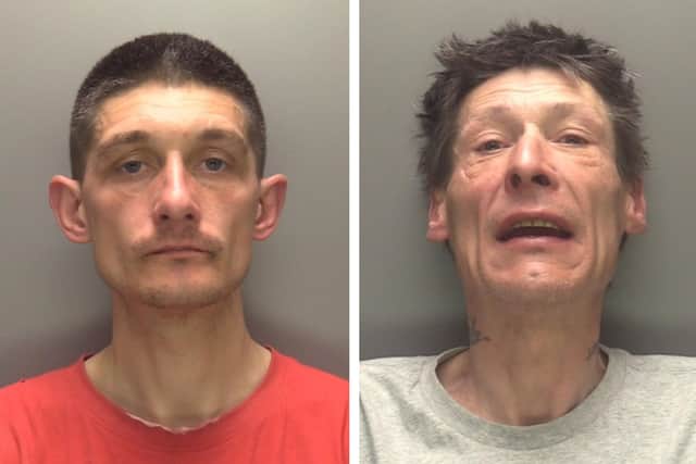 Craig Revel (LEFT) and Brian Dockerty, both of Boston, both dealt with in court for shoplifting.