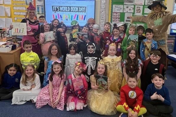 Sapphire Class on World Book Day at Winchelsea School, Ruskington.