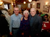 From left - Howard Sanders - chairman, Barbara Roberts - past chairman and Michael Herd who set up the talking newspaper, at their farewell event.