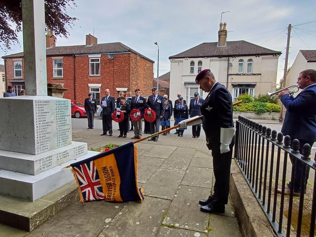 The Standard remained low as the two-minute silence was observed