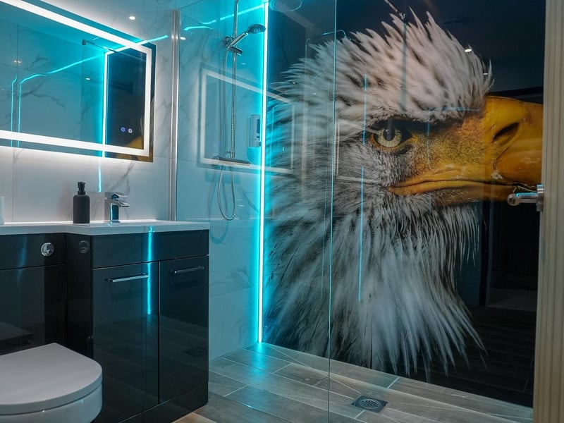 One of the stylish bathrooms.