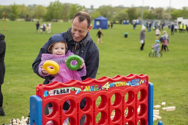 Chloe Gibson, 1 with dad Lawrence Gibson.