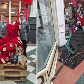 Pupils Holly Dickens and Thomas Shaw represented the school when the sculptures were delivered to the Hildreds.