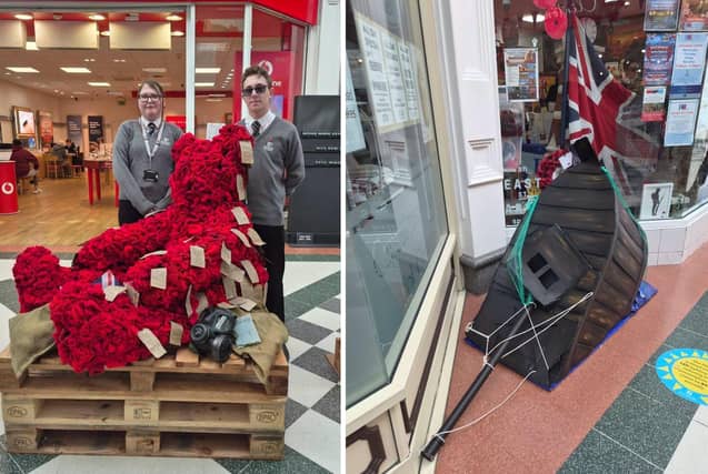 Pupils Holly Dickens and Thomas Shaw represented the school when the sculptures were delivered to the Hildreds.