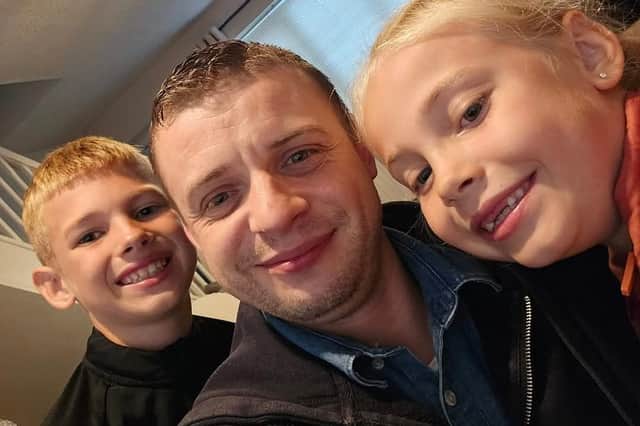Dan Wright and his children Lola, 8, and Kiefer, 11, are doing a coastal walk for charity.