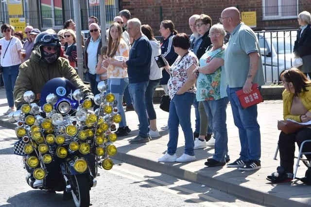 Crowds gathered along the seafront to watch the rideout.