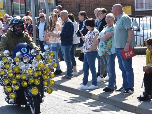 Crowds gathered along the seafront to watch the rideout.
