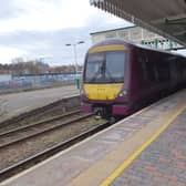 Rail services were halted after a person was hit by a train.