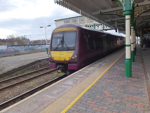 Rail services were halted after a person was hit by a train.