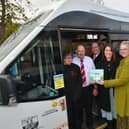 Anna Williams has written a childrens book, inspired by Louth Nipper bus. From left: PC Coaches's Suzanne Traynor, Anna Williams, Ziggy Glover 3, Andrew Rae, Clive Appleton, and publisher Florence Hannah.