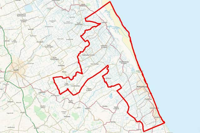 Mablethorpe Pride in Place boundaries map.