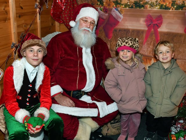 Betty and Beau meeting Father Christmas