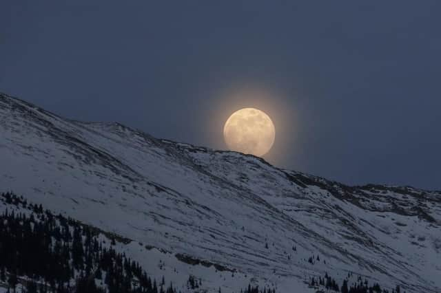 The moon will be visible on Sunday night.