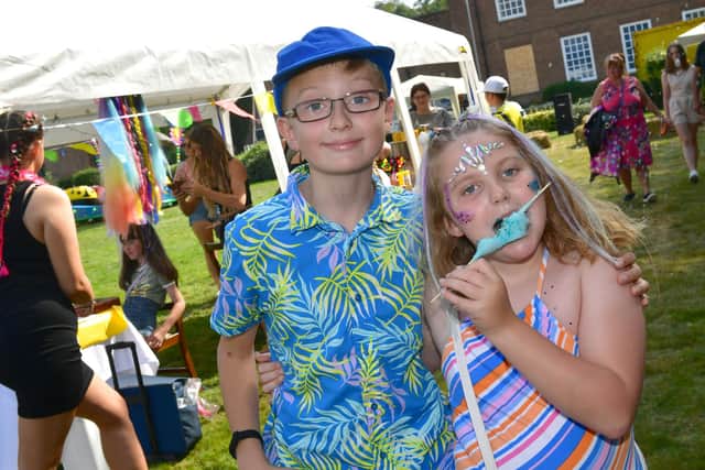 Harry Foyster, 11, and Annabelle Foyster, 9, of Manby enjoying Mimifest.