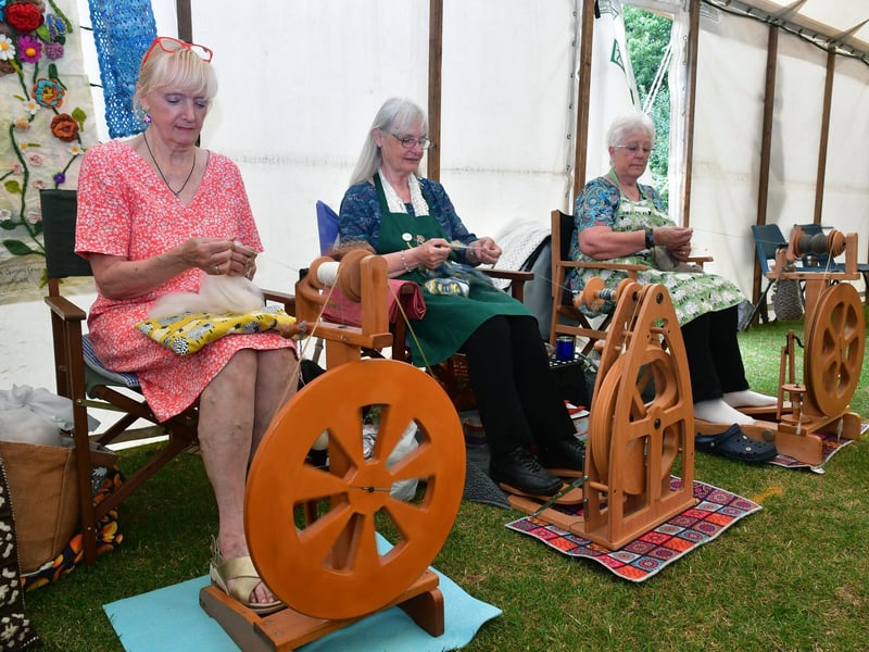 Pictured (from left) Heather Oswin, Linda Stevenson and Sandra Roseby, of Brothertoft Spinners.