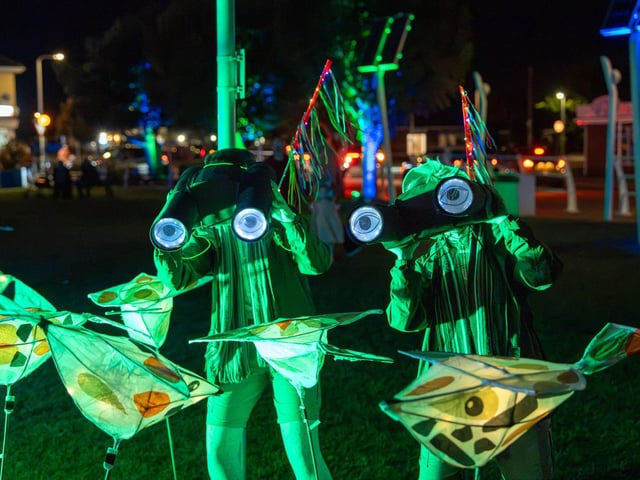These strange creatures provided some entertainment at the event.