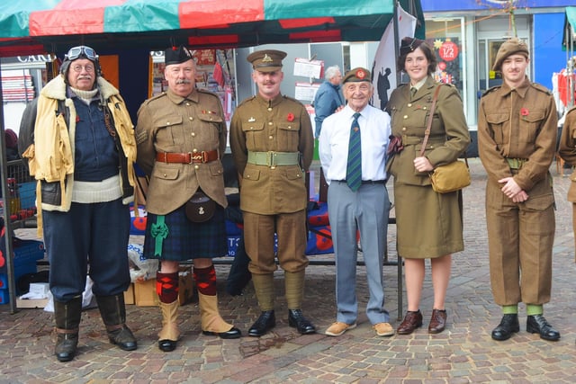 The British Legion attended the 1940’s themed market in Gainsborough showcasing some of the World War uniforms and items they used in the wars